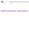 Student Exploration: Stoichiometry Gizmos