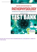 DAVIS ADVANTAGE FOR PATHOPHYSIOLOGY 2ND EDITION CAPRIOTTI TEST BANK