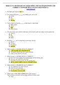 HESI A2 V2 GRAMMAR VOCAB READING AND MATH QUESTONS AND CORRECT ANSWERS REAL EXAM GURANTEED A+