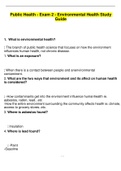 Environmental Health In Public Health (MPH-506) Exam 2 Study Guide 2023.