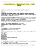 Environmental Health In Public Health (MPH-506) Exam 1 Study Guide 2023.