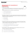 NUR 2063 EXAM FINAL TEST 1 Q&A ESSENTIALS OF PATHOPHYSIOLOGY