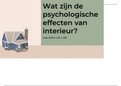 Presentatie onderzoek psychologische effecten van interieur CKV 