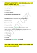 ATI TEAS PRACTICE TEST #1 (SCIENCE) 10Questions with Correct Answers Latest 2023