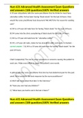 Nurs 631 Advanced Health Assessment Exam Questions and answers (100 questions)100% Verified answers