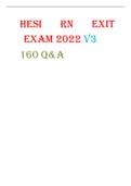 HESI RN EXIT  EXAM 2023 V3 160 Q&A