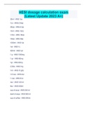 HESI dosage calculation exam (Latest Update 2023 A+)