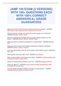 JAMF 100 EXAM (2 VERSIONS) WITH 100+ QUESTIONS EACH WITH 100% CORRECT ANSWERS/A+ GRADE GUARANTEED