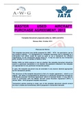 MASTER USED AIRCRAFT PURCHASE AGREEMENT, 2012