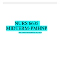 NURS 6635 MIDTERM-PMHNP-with 100% verified solutions-2023-2024