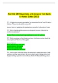 ALL HESI EXIT Questions and Answers Test Bank; A+ Rated Guide (2023)