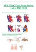 NUR 2214C Final Exam Review Complete Answers 100% Correct (Latest 2023) TEST BANK