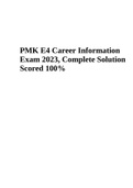 PMK EE Career Information Exam 2023, Complete Solution Scored 100%