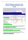 2023 ATI Med surg proctored exam LATEST VERSION GRADED A NEW EXAM