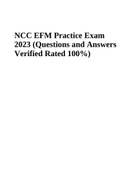 NCC EFM Practice Exam 2023 | Questions and Answers Verified Rated A+