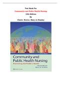 Test Bank For Community and Public Health Nursing  10th Edition By Cherie. Rector, Mary Jo Stanley |All Chapters, Complete Q & A, Latest|