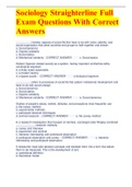 Sociology Straighterline Full Exam Questions With Correct Answers 