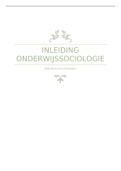 Inleiding in de Onderwijssociologie 