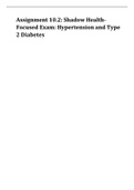 Assignment 10.2: Shadow HealthFocused Exam: Hypertension and Type 2 Diabetes