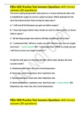 PEDs HESI Practice Test Answers Questions with Correct answers (85 questions)