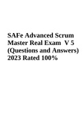 SAFe Scrum Master Exam Test with solution | SAFe Advanced Scrum Master Real Exam V 5 | SAFe Scrum Master Exam 4.6 TEST (89%), SAFe Scrum Master Practice Test | SAFe Advanced scrum master Real Exam (Questions and Answers Rated A+) and SAFe Advanced Scrum M