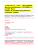 CEBS - GBA 1, 2, and 3 – Actual Exam Questionsand Answers (CEBS GBA 1,  2, and 3 Exam) (Graded A) (Best Studying Material) ( Combined Version)