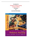 Test Bank For Principles of Pediatric Nursing  Caring for Children  7th Edition By Jane Ball, Ruth Bindler |All Chapters, Complete Q & A, Latest|