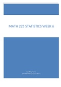 MATH 225 STATISTICS WEEK 6 25/25