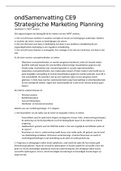 Samenvatting CE9 Strategische Marketing Planning