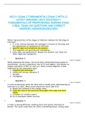 NU211 EXAM 2 FUNDAMENTALS EXAM 2 WITH (2 LATEST VERSIONS) 2023-2024/NU211 FUNDAMENTALS OF PROFESSIONAL NURSING EXAM 2 REAL EXAM 100 QUESTIONS AND CORRECT ANSWERS|AGRADE(RASMUSSEN)