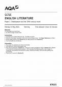 AQA GCSE ENGLISH LITERATURE PAPER 1 QUESTION PAPER 2024 (8702/1: Shakespeare and the 19th-century novel)