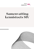 OWE 9 en 10 - SIV kennistoets samenvatting