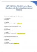 HLT 143 FINAL REVIEW/ Actual Exam Questions with Correct Verified Answers/ Rated A+