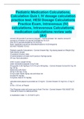 Pediatric Medication Calculations,  Calculation Quiz I, IV dosage calculation  practice test, HESI Dosage Calculations  Practice Exam, Intravenous (IV)  calculations, Intravenous Calculations, medication calculations review sets (A+)