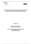 DENTAL RADIOGRAPHIC EXAMINATIONS: RECOMMENDATIONS FOR PATIENT SELECTION AND LIMITING RADIATION EXPOSURE