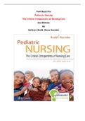 Test Bank For Pediatric Nursing  The Critical Components of Nursing Care  2nd Edition By Kathryn Rudd, Diane Kocisko |All Chapters, Complete Q & A, Latest|