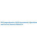 PN Comprehensive 2020 Assessment A Questions and Correct Answers Rated A+.