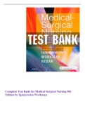 Complete Test Bank for Medical Surgical Nursing 9th Edition by Ignatavicius Workman