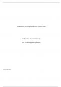   5-1 Milestone Two: Long-Term Personal Financial Goals  Southern New Hampshire University