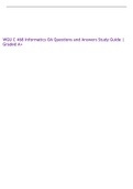 WGU C 468 Informatics OA Questions and Answers Study Guide |Graded A+