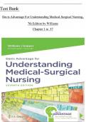 Test Bank for Davis Advantage for Understanding Medical-Surgical Nursing, 7th Edition by Williams Chapter 1 - 57 ISBN:9781719644587 Newest Version