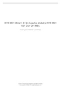 ISYE 6501 Midterm 2 Intro Analytics Modeling ISYE 6501 O01 OAN O01