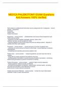  MEDCA PHLEBOTOMY EXAM Questions And Answers 100% Verified.