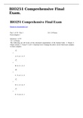  BIO251 Comprehensive Final Exam.Newly Updated.