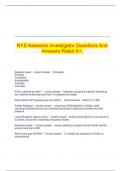 NYS Asbestos Investigator Questions And Answers Rated A+.