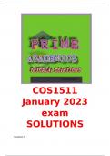 COS1511 EXAM SOLUTIONS JAN 2023