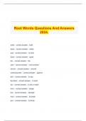 Root Words Questions And Answers 2024.