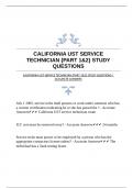 CALIFORNIA UST SERVICE TECHNICIAN {PART 1&2} STUDY QUESTIONS |ACCURATE ANSWERS