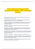 PCOL 838 Genetic Disease Terms Questions And Answers 100% Guaranteed Success.