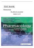 PHARMACOLOGY A Patient-Centered Nursing Process Approach TEST BANK 9TH EDITION by MCCUISTION ALL CHAPTERS ISBN:9780323399159